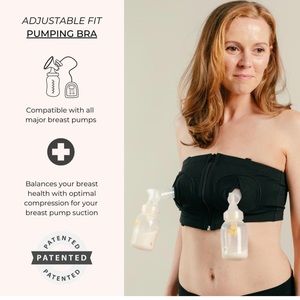 Simple Wishes Hands Free Pumping Bra- Black, L+, new/never worn